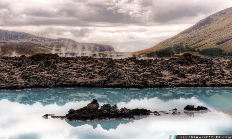 Islande lac, Arrière-plans HD à télécharger