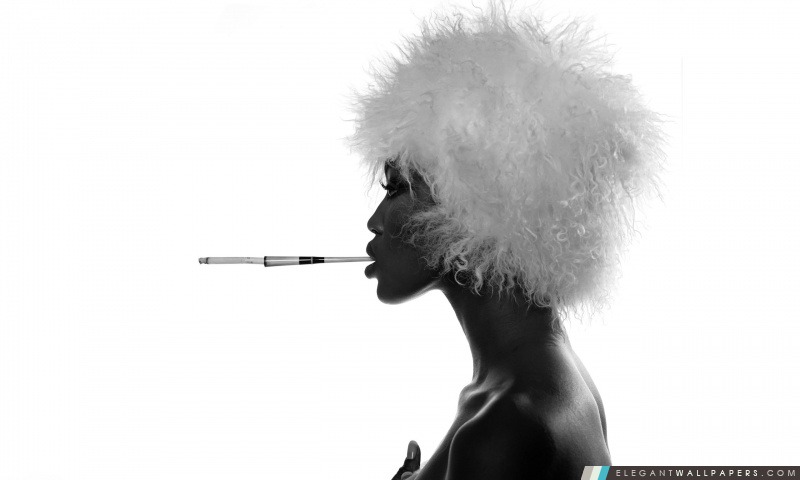 Naomi Campbell noir et blanc, Arrière-plans HD à télécharger