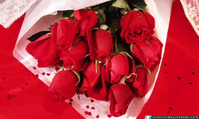 Romantique bouquet de roses, Arrière-plans HD à télécharger