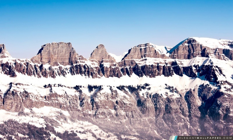 Snowy Mountain Peaks, Arrière-plans HD à télécharger