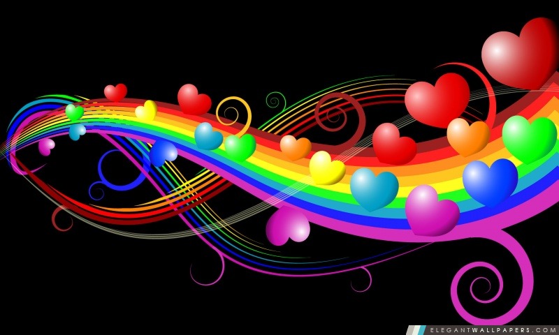 Rainbow Love, Arrière-plans HD à télécharger