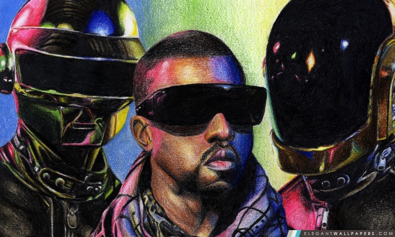 Daft Punk vs Kanye West, Arrière-plans HD à télécharger