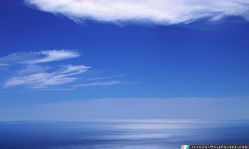 Calme Océan Et Ciel Bleu, Arrière-plans HD à télécharger