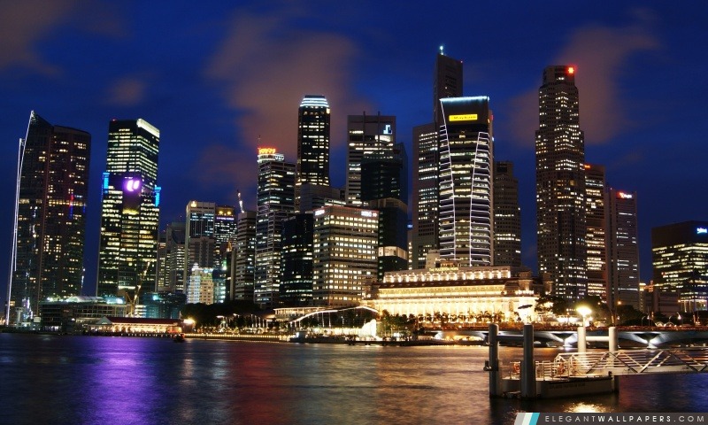 Singapour Skyline, Arrière-plans HD à télécharger