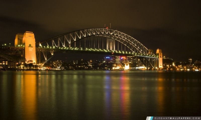 Sydney Harbour Bridge At Night, Arrière-plans HD à télécharger