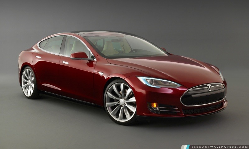 Signature de Tesla Modèle, Vue de face, Arrière-plans HD à télécharger