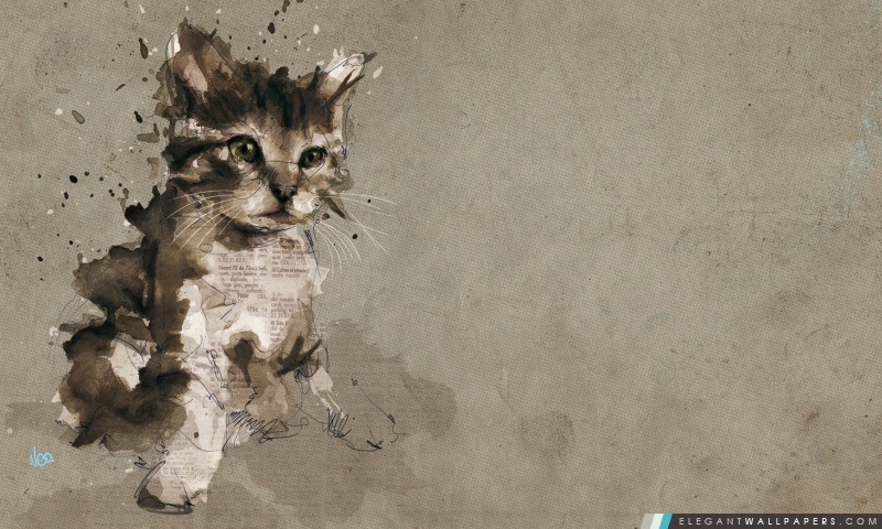 Peinture de chat, Arrière-plans HD à télécharger