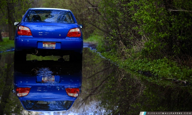 Bleu Subaru réflexion, Arrière-plans HD à télécharger
