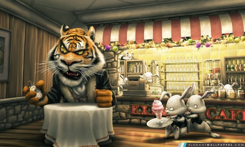 Peinture de tigre, Arrière-plans HD à télécharger