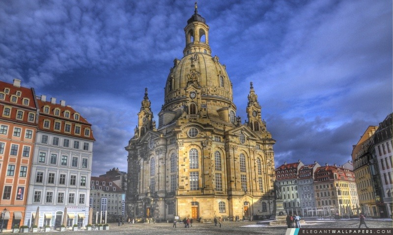 Frauenkirche de Dresde, Dresde, Allemagne, Arrière-plans HD à télécharger
