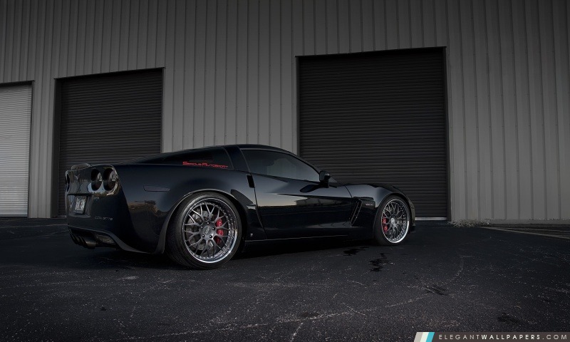 Chevrolet Corvette noire, Arrière-plans HD à télécharger