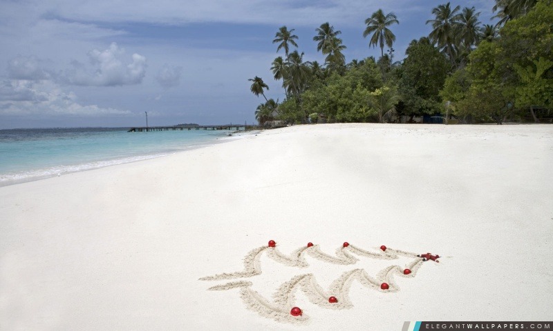Tropical Islands Maldives Noël Bandos Island, Arrière-plans HD à télécharger