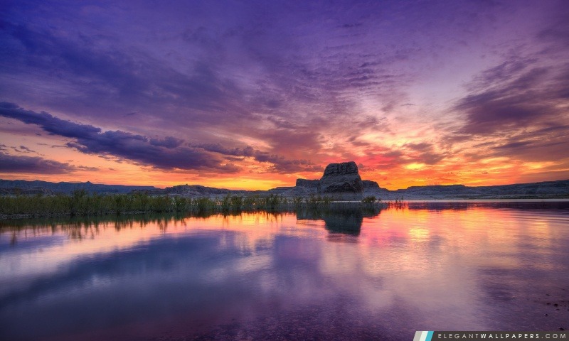 Lake Sunset, Arrière-plans HD à télécharger