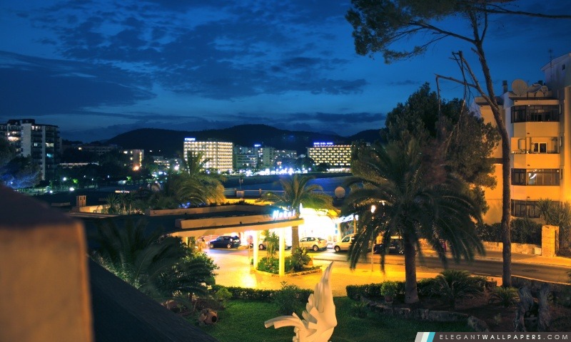 Palma Nova par nuit, Arrière-plans HD à télécharger