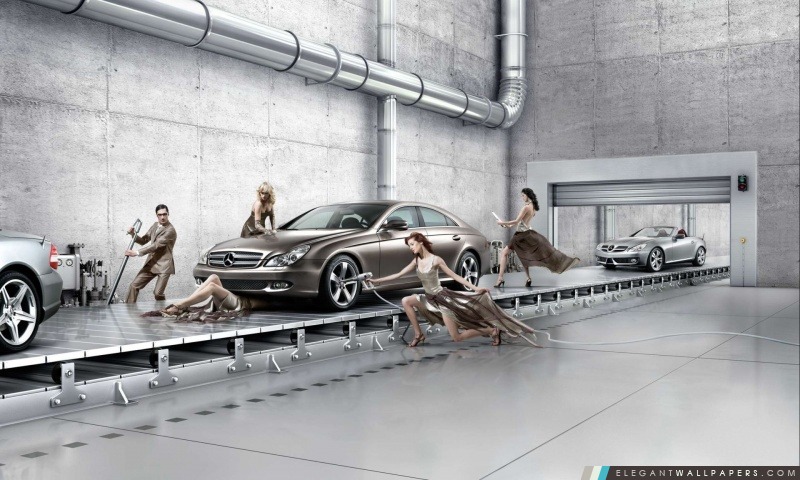 Mercedes Benz Assemblée ligne, Arrière-plans HD à télécharger