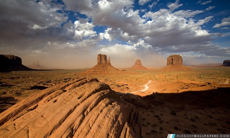 Tempête de sable à Monument Valley Utah, Arrière-plans HD à télécharger