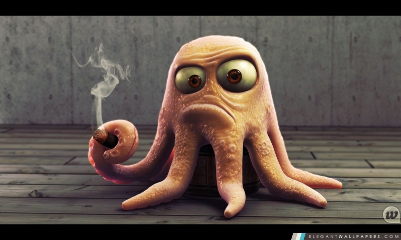 Angry Octopus, Arrière-plans HD à télécharger
