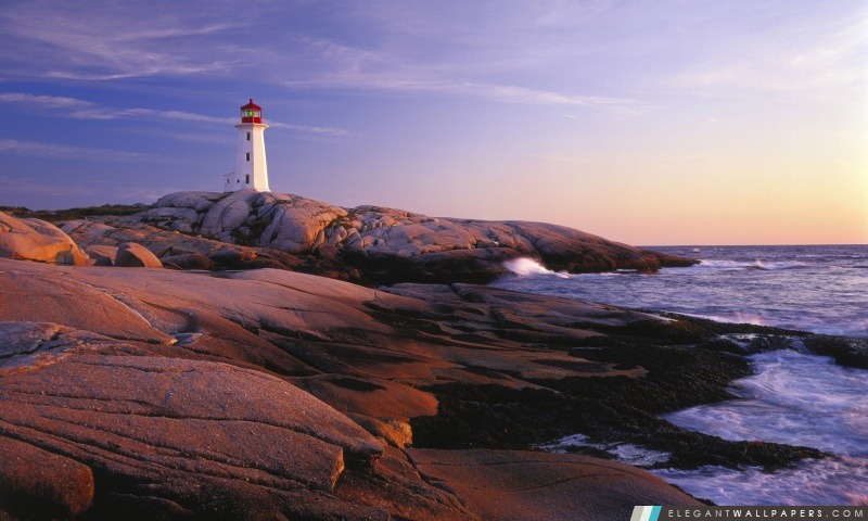 Point Lighthouse de Peggy, la crique de Peggy, la Nouvelle-Écosse, Arrière-plans HD à télécharger