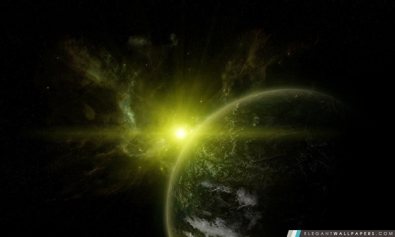Soleil et la planète, Arrière-plans HD à télécharger