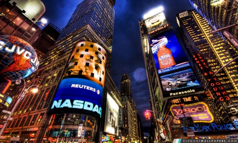 Times Square la nuit, Arrière-plans HD à télécharger