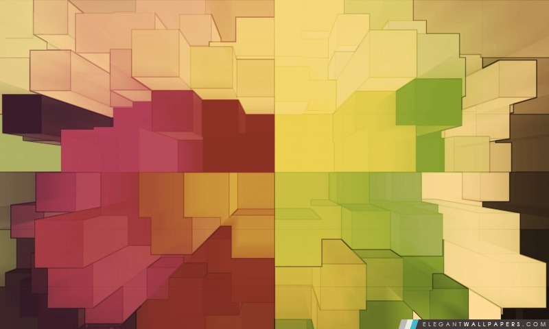 Cubes colorés 3D, Arrière-plans HD à télécharger
