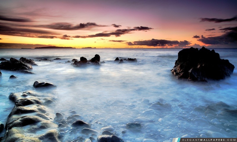 Soirée mer Paysage, Arrière-plans HD à télécharger