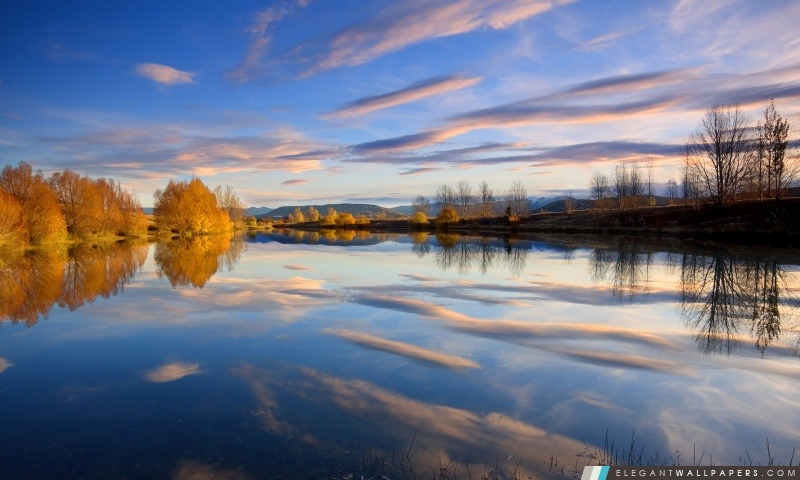 Incroyable vue sur le lac d'automne, Arrière-plans HD à télécharger