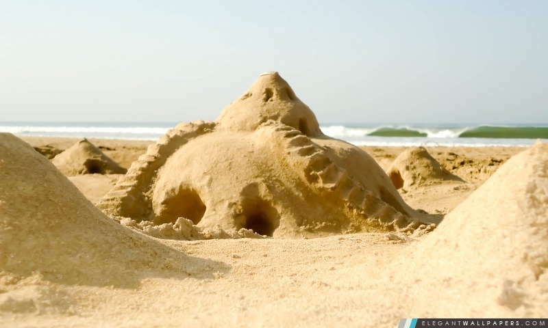 Château de sable, Arrière-plans HD à télécharger