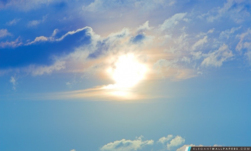 Sun And Blue Sky Clouds, Arrière-plans HD à télécharger