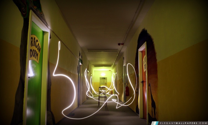Light Painting au dortoir, Arrière-plans HD à télécharger