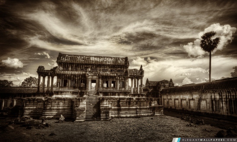 Temple au Cambodge, Arrière-plans HD à télécharger