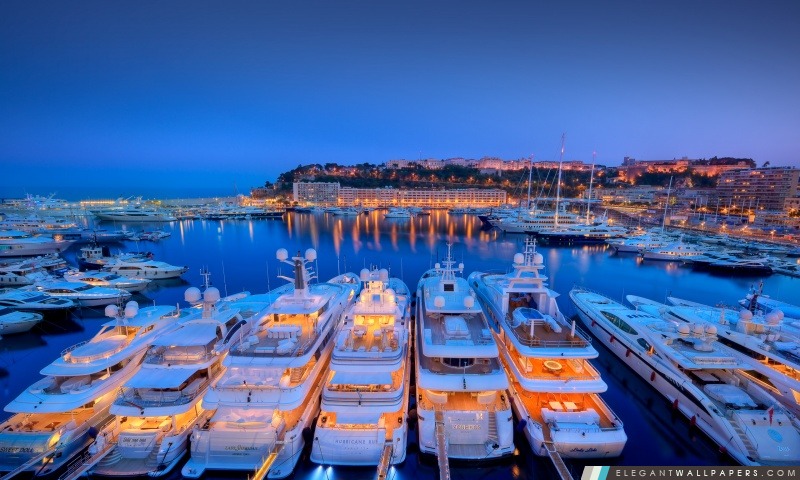 Yachts At Night, Arrière-plans HD à télécharger