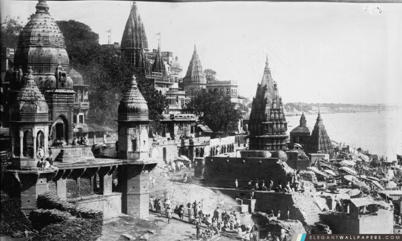 Benares Varanasi, Inde 1922, Arrière-plans HD à télécharger