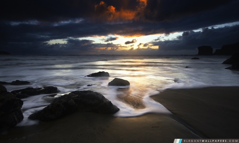 Belle scène de plage, Arrière-plans HD à télécharger