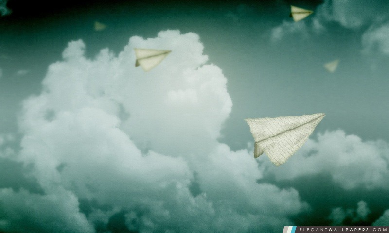 Paper Planes volant dans le ciel, Arrière-plans HD à télécharger