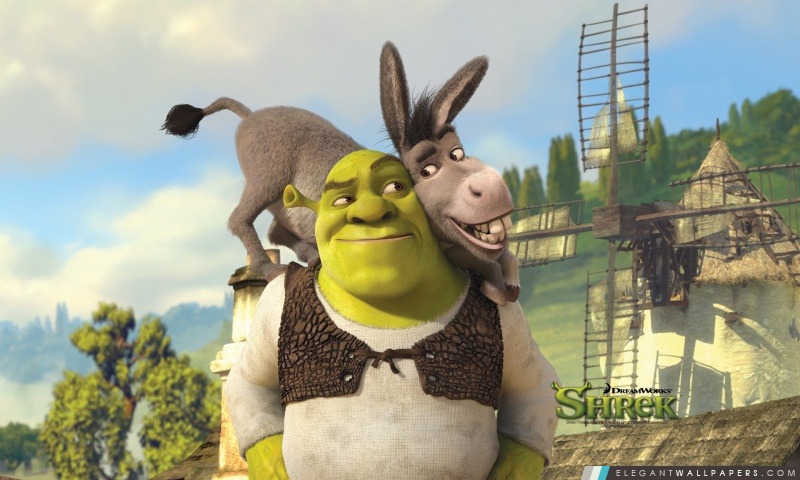 Shrek et l'âne, Shrek Forever After, Arrière-plans HD à télécharger