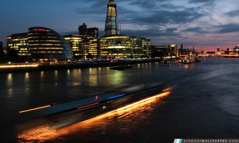Thames River At Night, Arrière-plans HD à télécharger