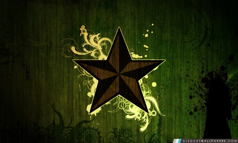 Brown étoile verte, Arrière-plans HD à télécharger