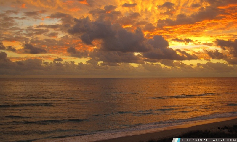 Golden Sunset Clouds, Arrière-plans HD à télécharger