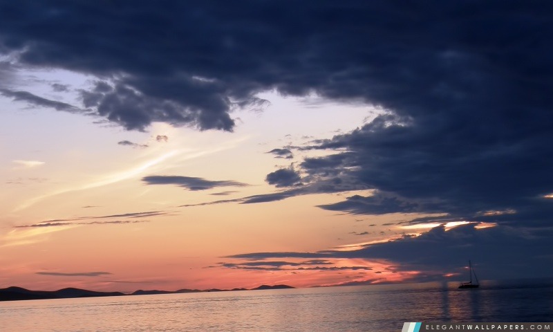 Coucher de soleil Zadar Croatie, Arrière-plans HD à télécharger
