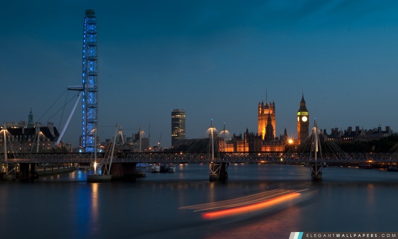 London Eye et Big Ben, Arrière-plans HD à télécharger