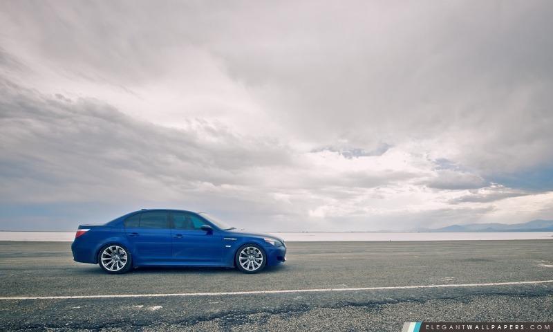 BMW M5 bleu, Arrière-plans HD à télécharger