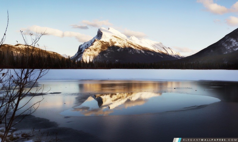 Frozen Mountain Lake, Arrière-plans HD à télécharger