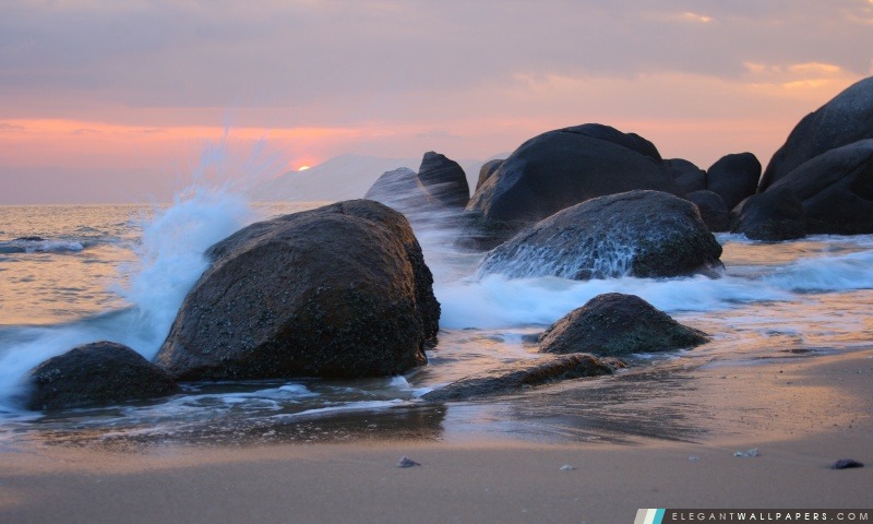 Rocks Sea Shore, Arrière-plans HD à télécharger