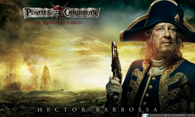 Barbossa – 2011 Pirates des Caraïbes la Fontaine de Jouvence, Arrière-plans HD à télécharger