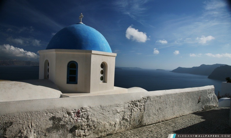 Église de Santorini, Arrière-plans HD à télécharger