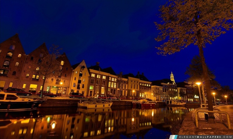 Groningen At Night, Arrière-plans HD à télécharger