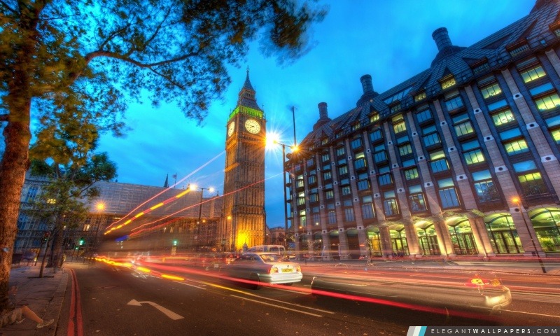 Londres Trafic de nuit, Arrière-plans HD à télécharger
