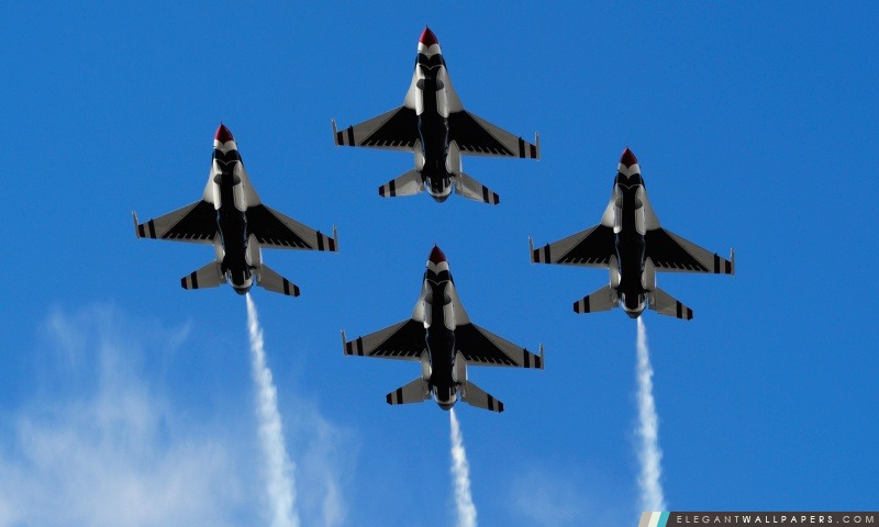 Thunderbird USAF équipe acrobatique, Arrière-plans HD à télécharger
