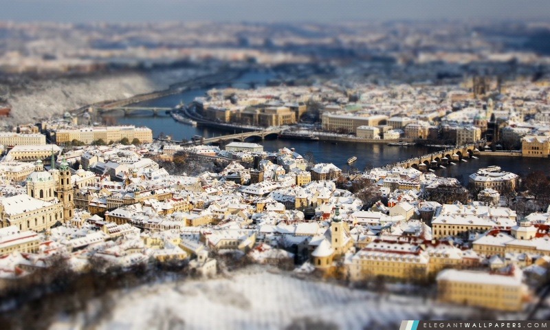 Vue panoramique de Prague, Arrière-plans HD à télécharger